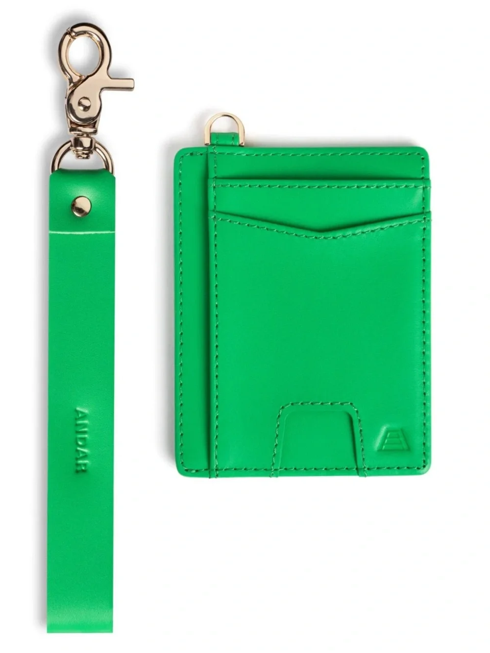 Andar The Denner Wristlet Leather Wallet Monstera ID Card Pull RFID Darylann